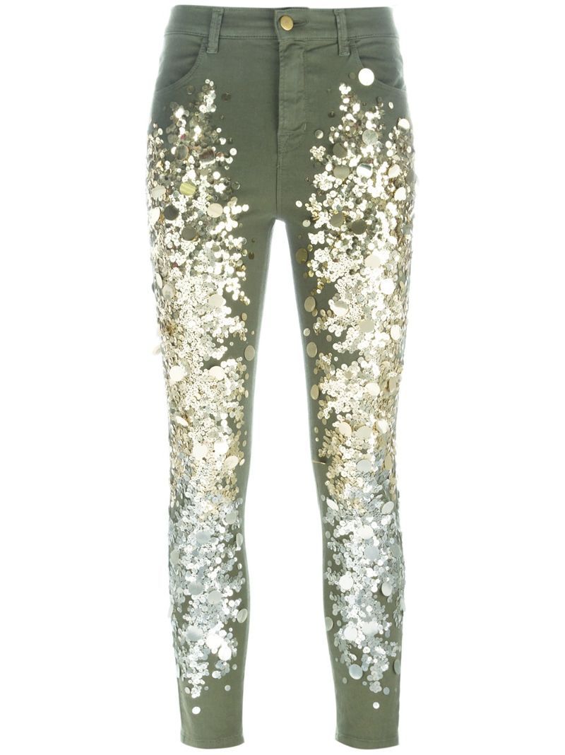 Amen sequin embellished jeans | FarFetch Global