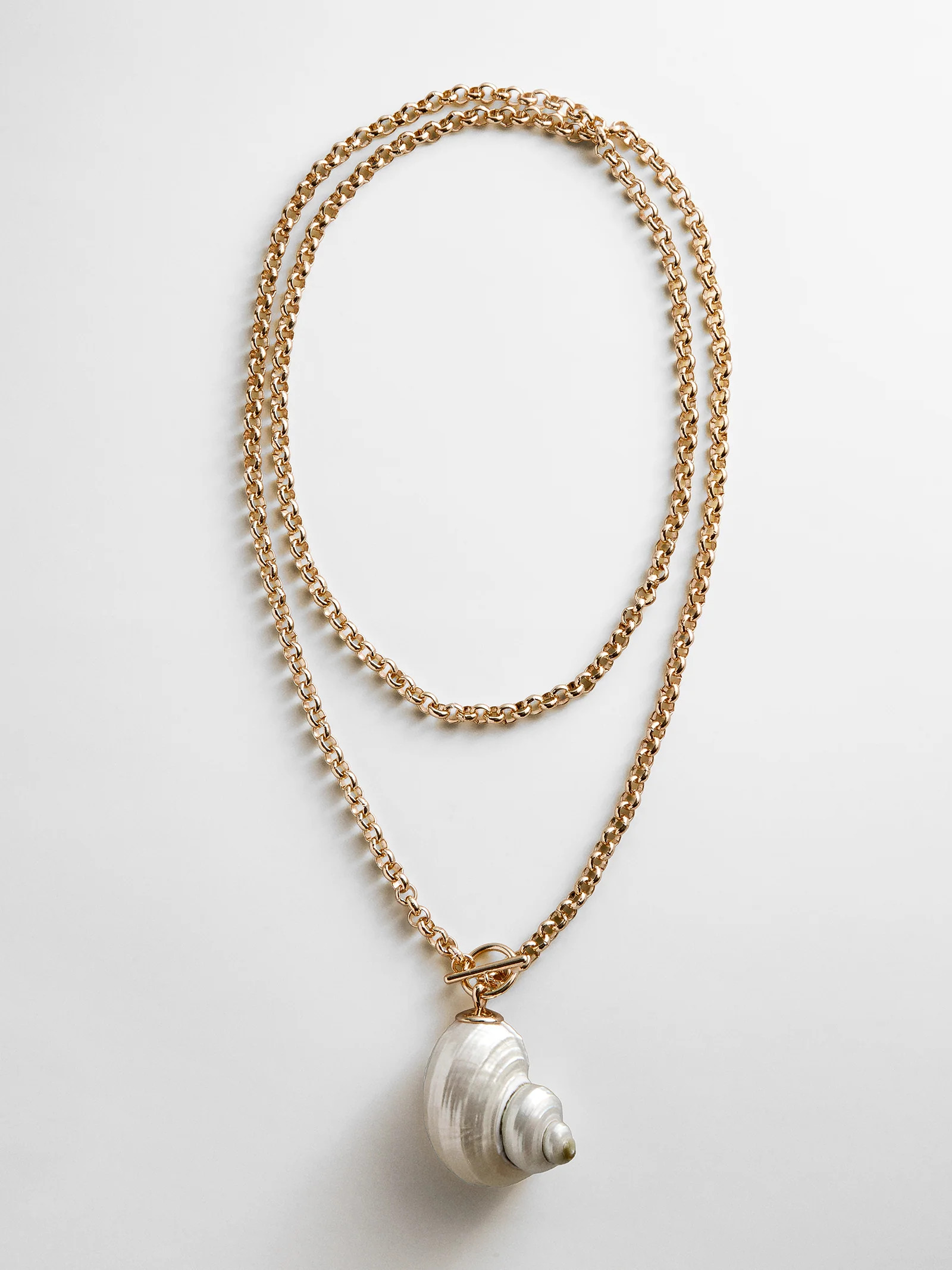 Ophelia Shell Wrap Necklace - Gold/Pearl | BaubleBar