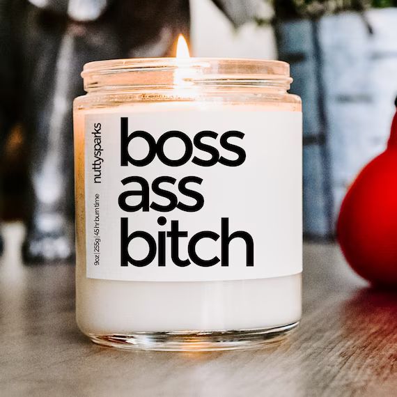 Boss Ass Bitch Scented Soy Candle Best Friend Gift | Etsy | Etsy (US)