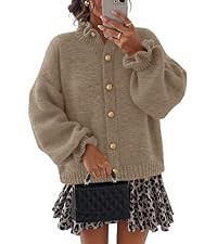 MEROKEETY Women's 2025 Winter Fuzzy Popcorn Batwing Sleeve Cardigan Knit Oversized Sherpa Sweater... | Amazon (US)