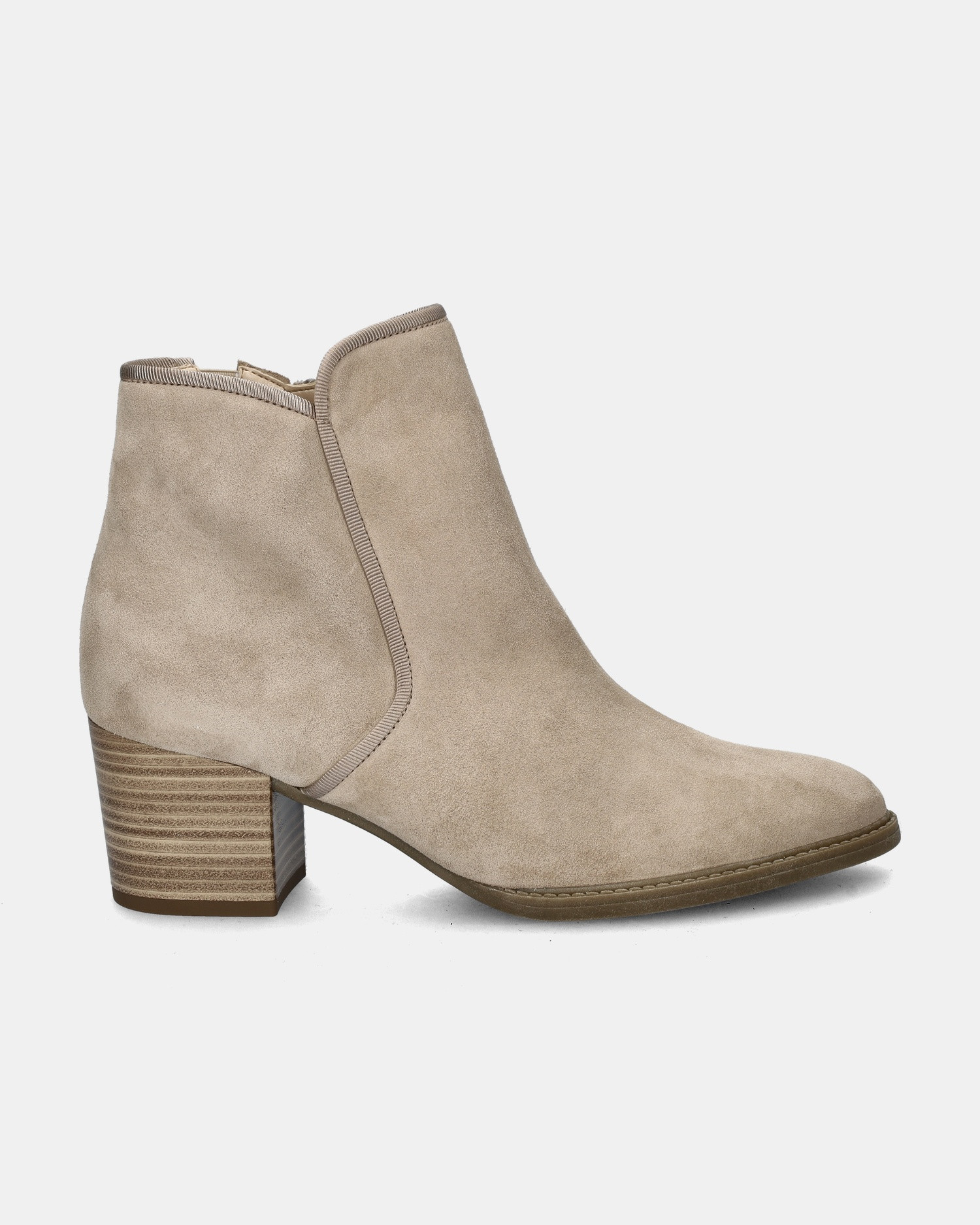 Gabor Ancona Comfort - Enkellaarsjes voor dames - Taupe | Nelson Schoenen NL