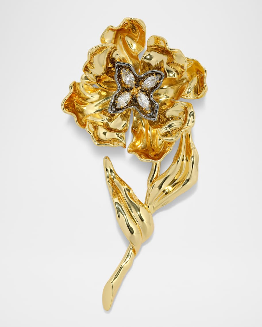 Jardin Gold Rose Stem Pin | Neiman Marcus