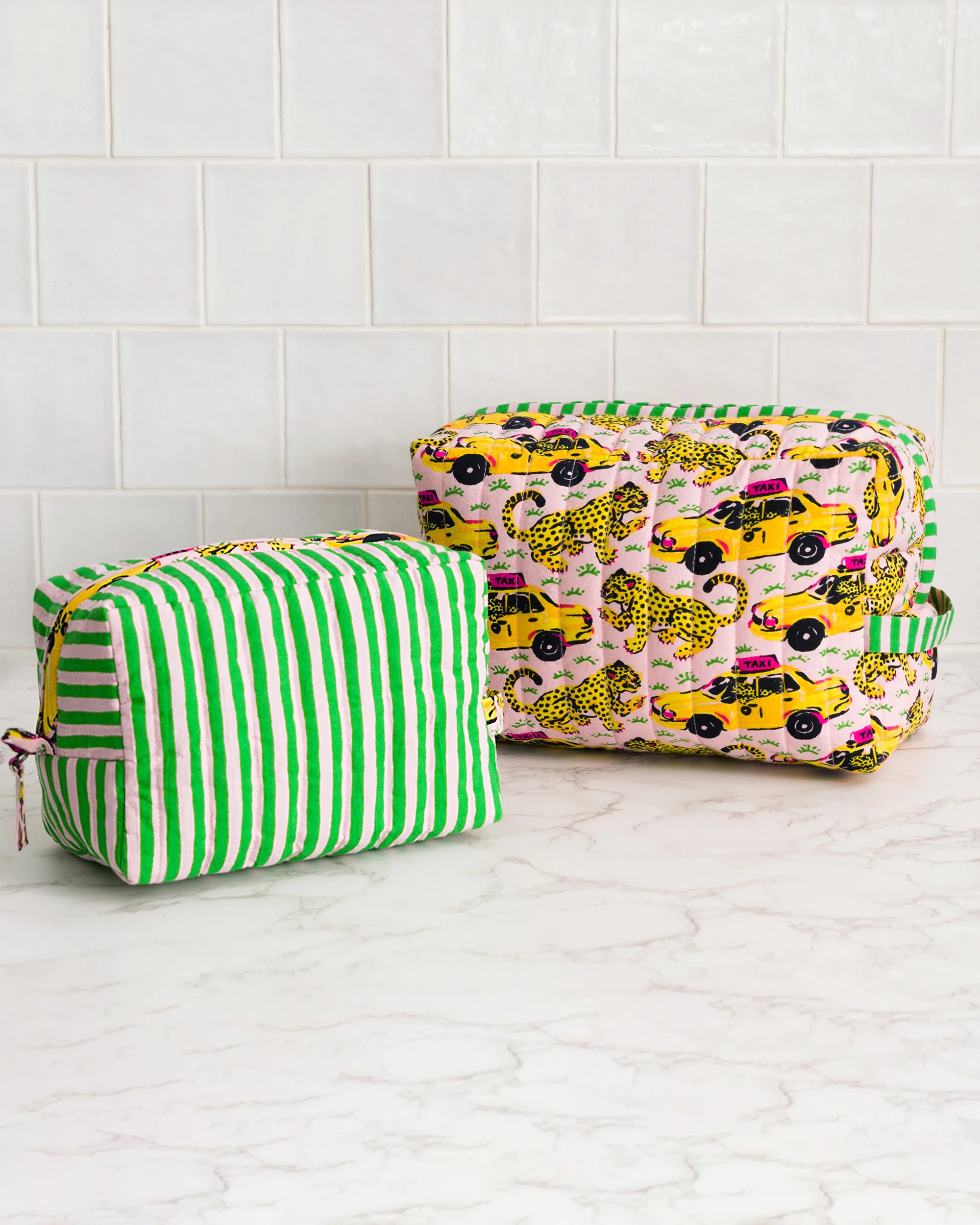 Taxi Please - Oversized Pouch Set - Blush | Printfresh