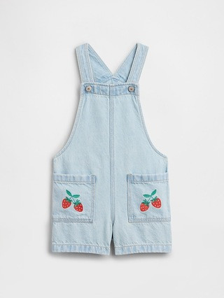 babyGap Relaxed Denim Shortalls | Gap Factory