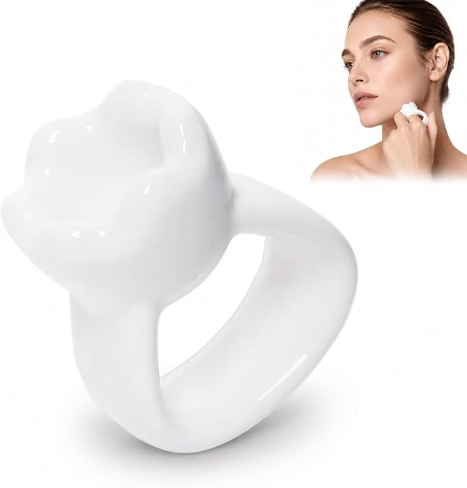 Ceramic Gua Sha Ring, Ergonomic Octopus Gua Sha Facial Tools, Smooth Face Massager Tool for Face ... | Amazon (US)