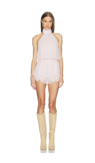 Lucia Mini Romper in Light Pink | Revolve Clothing (Global)