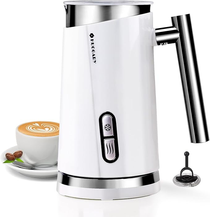 Huogary Milk Frother, Electric Milk Frother and Steamer,Warm and Cold Milk Steamer with Temperatu... | Amazon (US)