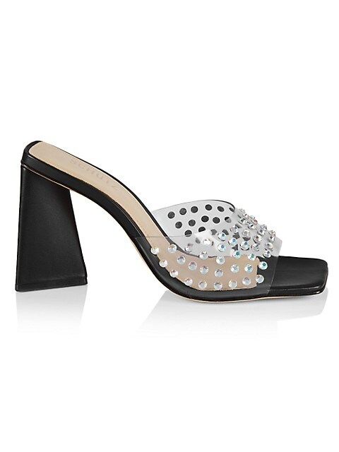 Lizah Crystal-Embellished Triangular-Heel Sandals | Saks Fifth Avenue
