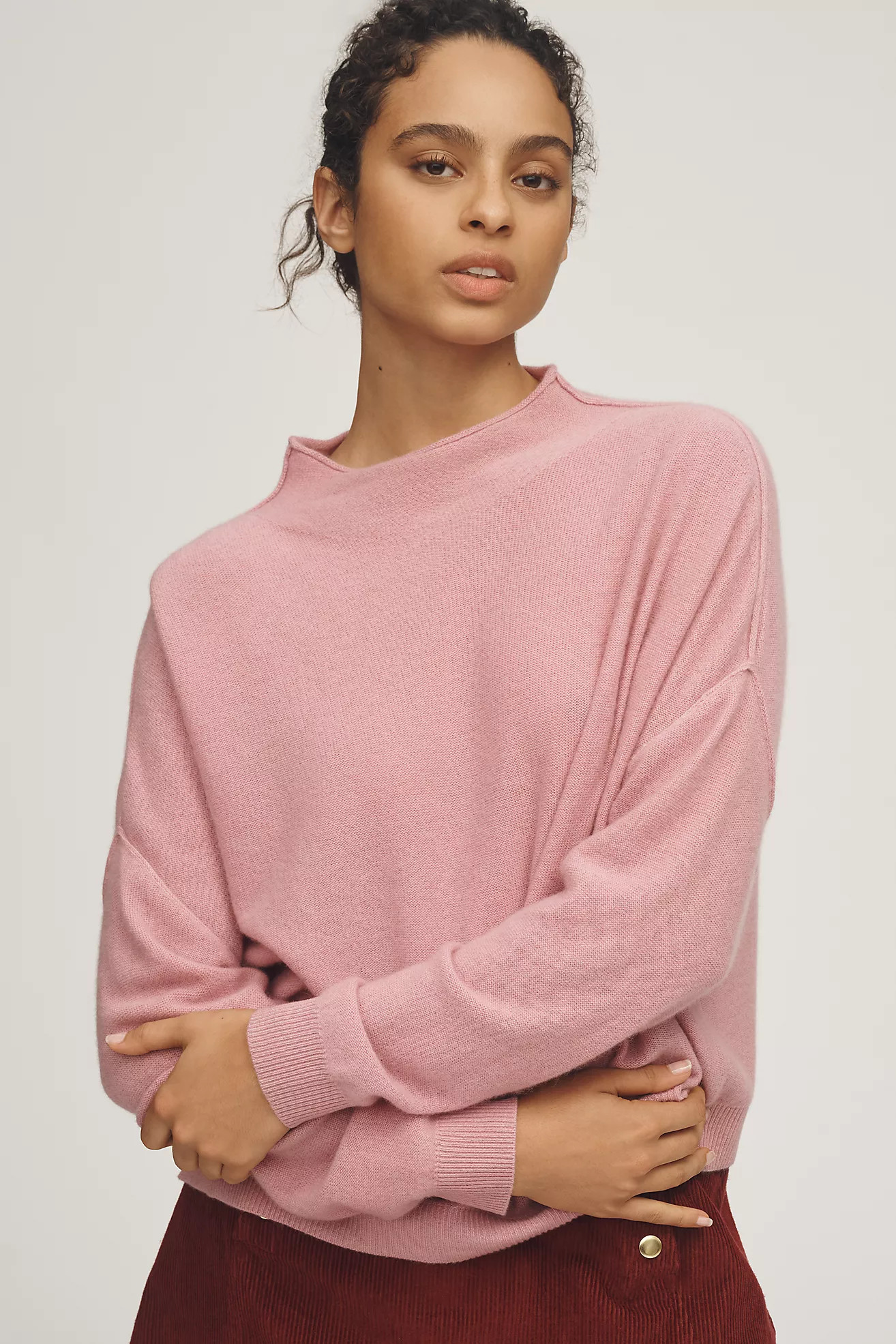 The Alani Cashmere Mock-Neck Sweater by Pilcro | Anthropologie (US)