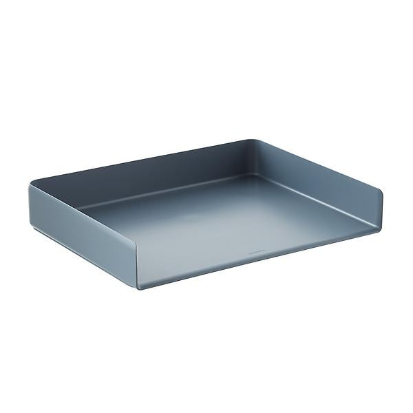 Poppin Stackable Landscape Letter Tray Dark Grey | The Container Store