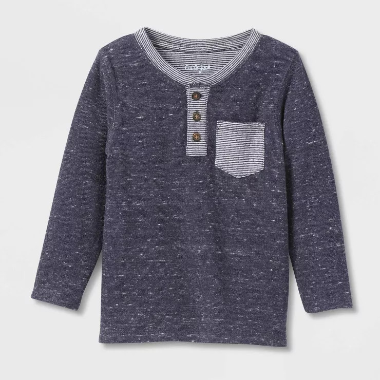 Toddler Boys' Double Knit Long Sleeve Henley T-Shirt - Cat & Jack™ | Target