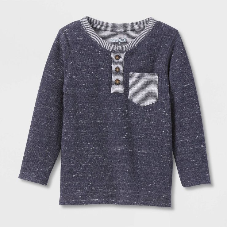 Toddler Boys' Double Knit Long Sleeve Henley T-Shirt - Cat & Jack™ | Target