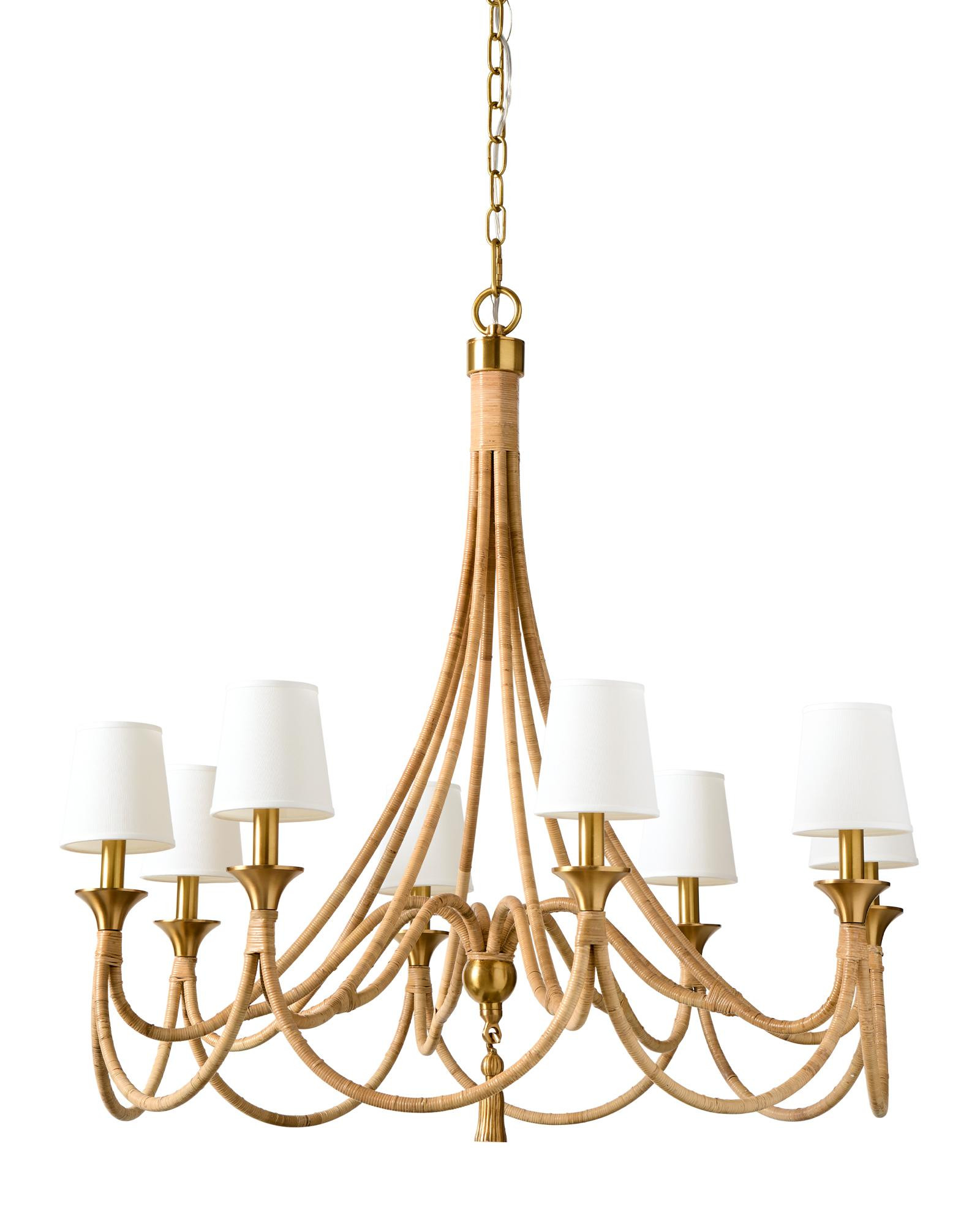 Carneros Rattan Chandelier | Serena and Lily