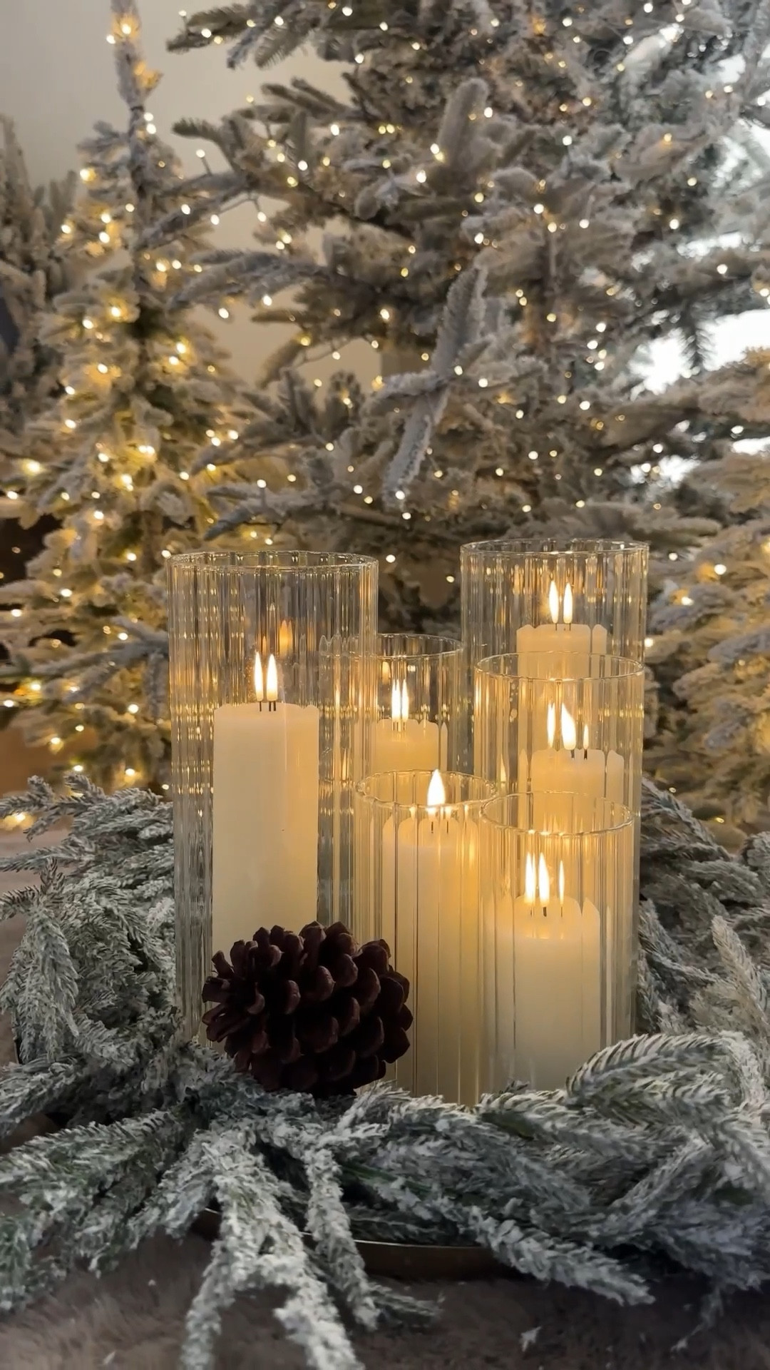 modern ribbed hurricane candles. These are great for your holiday tablescape or coffee table decor. they arrive before Christmas.
I use these year round . 

#LTKHoliday #LTKHome