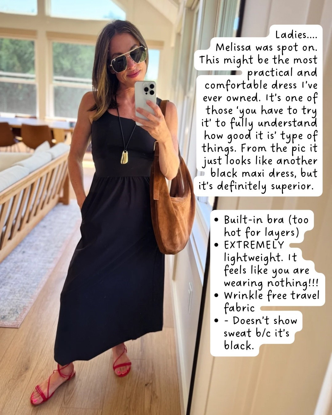This black travel dress is amazing and fits TTS