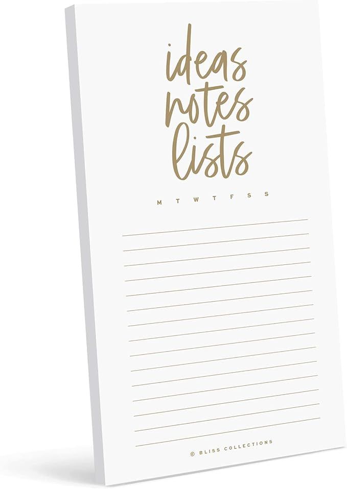 Bliss Collections To Do List Notepad, Gold, Magnetic Weekly and Daily Planner for Organizing and Tra | Amazon (US)