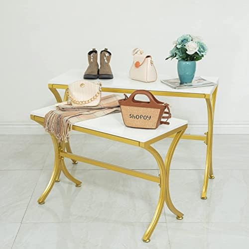 CIVANA Metal Shoe Handbag Display Stand, Display Riser Shelf for Retail Store, Modern Nesting Tables | Amazon (US)