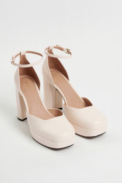 Leather Platform Mary Jane Pumps | H&M (UK, MY, IN, SG, PH, TW, HK)