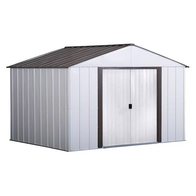 Arrow 10-ft x 8-ft High Point Galvanized Steel Storage Shed | Lowe's