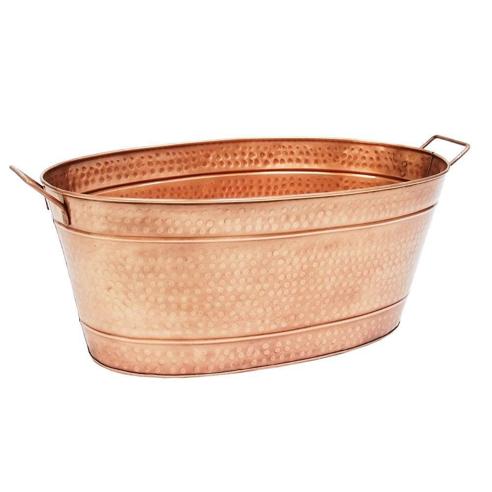 30.5"" Large Oval Hammered Tub Copper Plated - ACHLA Designs | Target