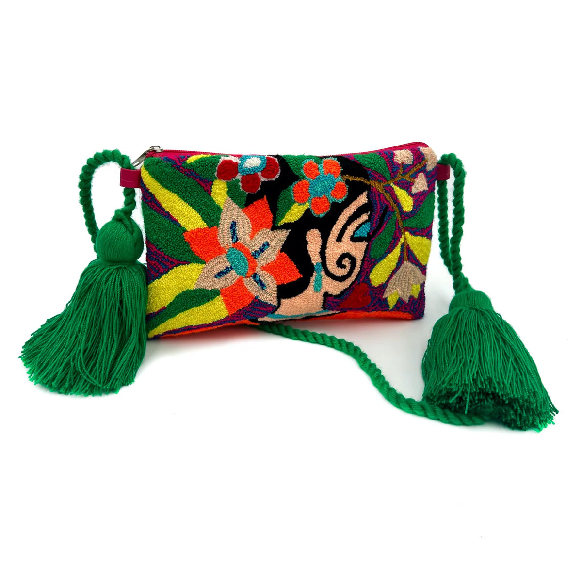 Wayuu Crochet Floral Clutch | Bolsa Nova Handbags