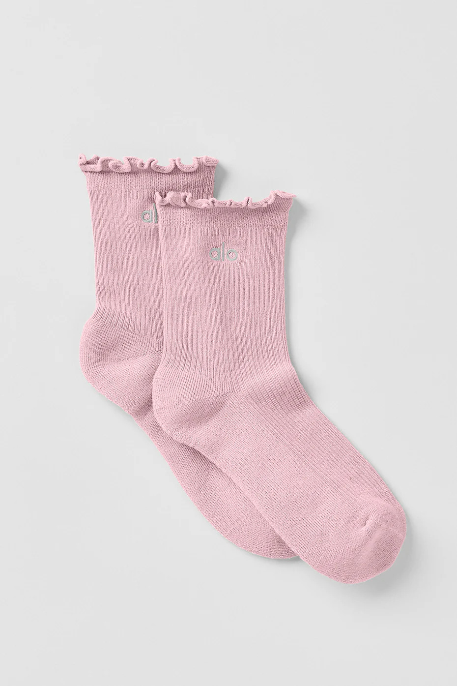 ALO | Women's Lettuce Edge Socks in Vintage Pink, Size: Small/Medium | Alo Yoga (US)