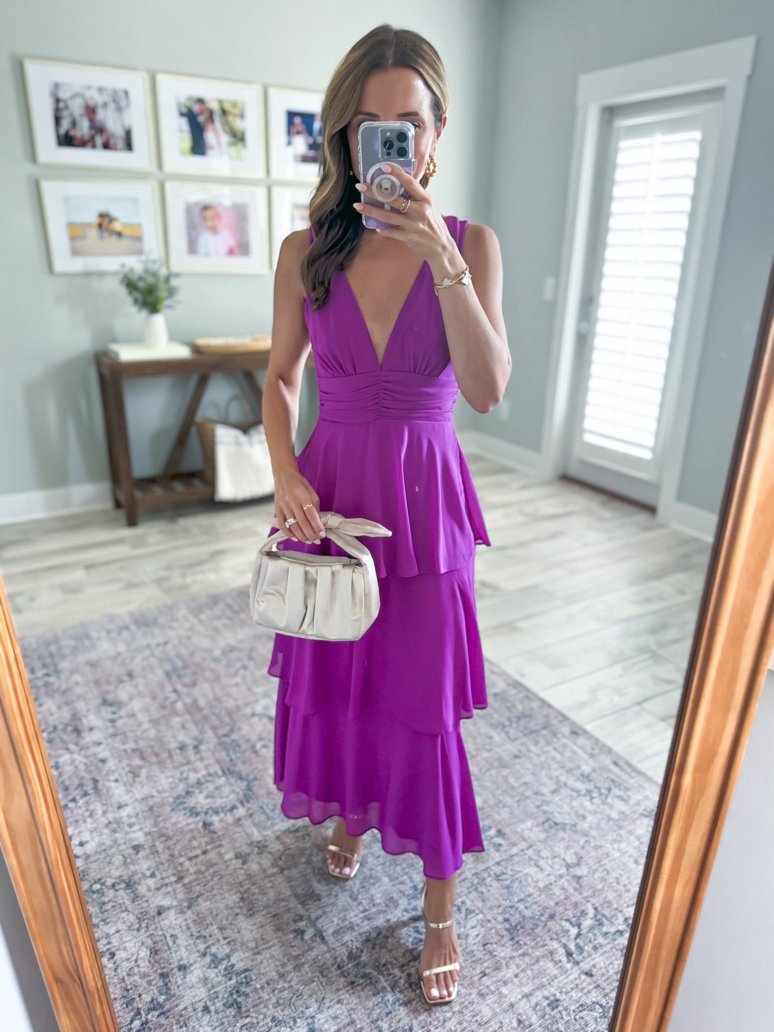Wedding Guest Dress. Summer wedding guest. Fall wedding guest. Tiered dress in XS. Tie-straps are adjustable. Cocktail dress. Party dress. Amazon gold heels are TTS. 

*I add a little double-sided tape to the bust area. Probably could have done XXS. I’m a 32b. 

#LTKTravel #LTKParties #LTKWedding