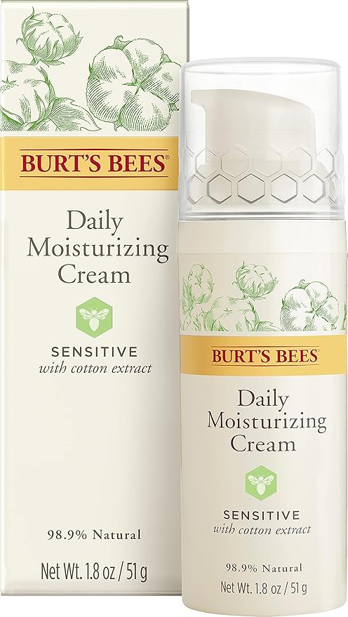 Burt's Bees Daily Face Moisturizer Cream for Sensitive Skin, 1.8 Oz (Package May Vary) | Amazon (US)