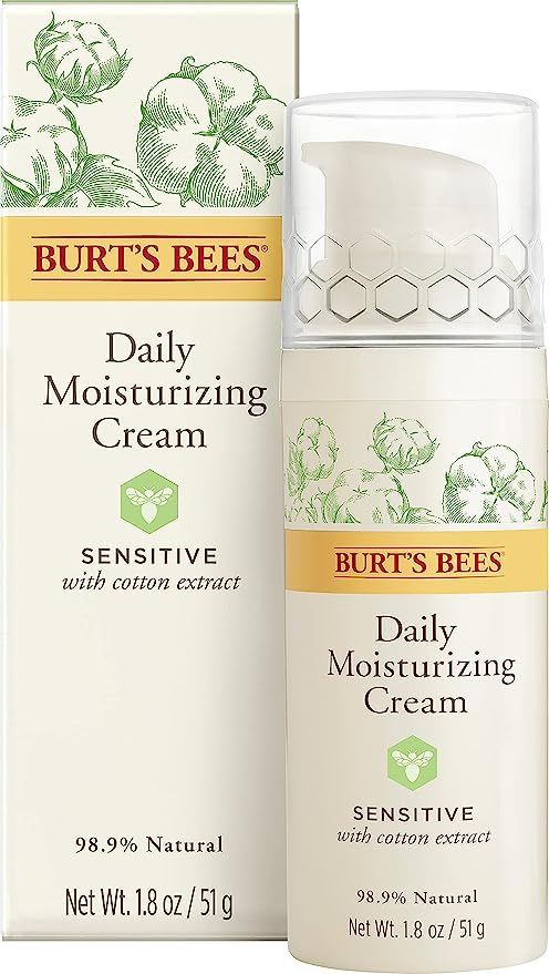 Burt's Bees Daily Face Moisturizer Cream for Sensitive Skin, 1.8 Oz (Package May Vary) | Amazon (US)
