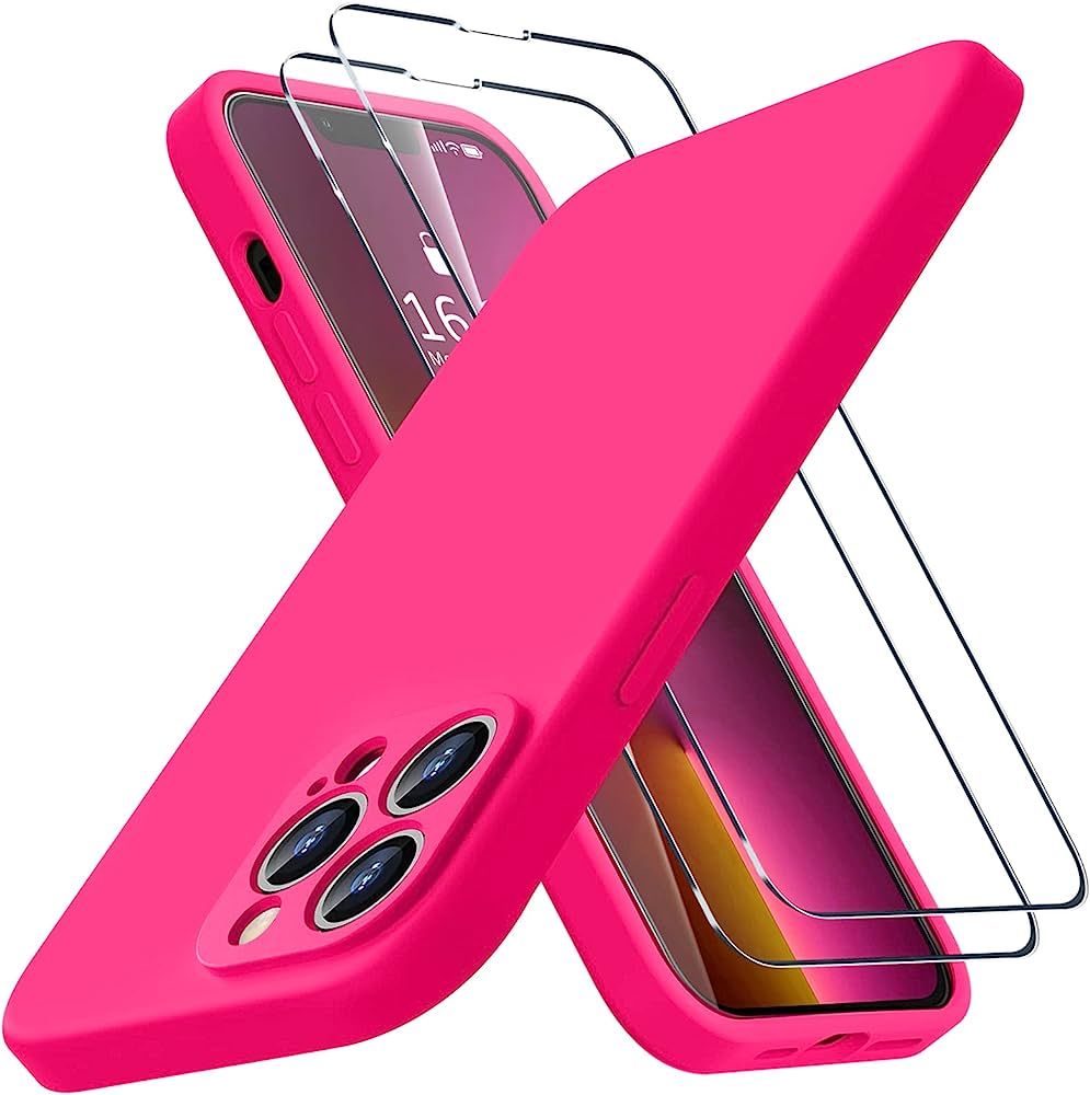 BossKiss Compatible with iPhone 13 Pro Max Case, Premium Liquid Silicone Case [Velvety Touch] [2 ... | Amazon (US)
