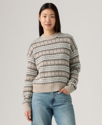 Premium Women’s Ines Fairisle Long Sleeve Sweater | Macy's