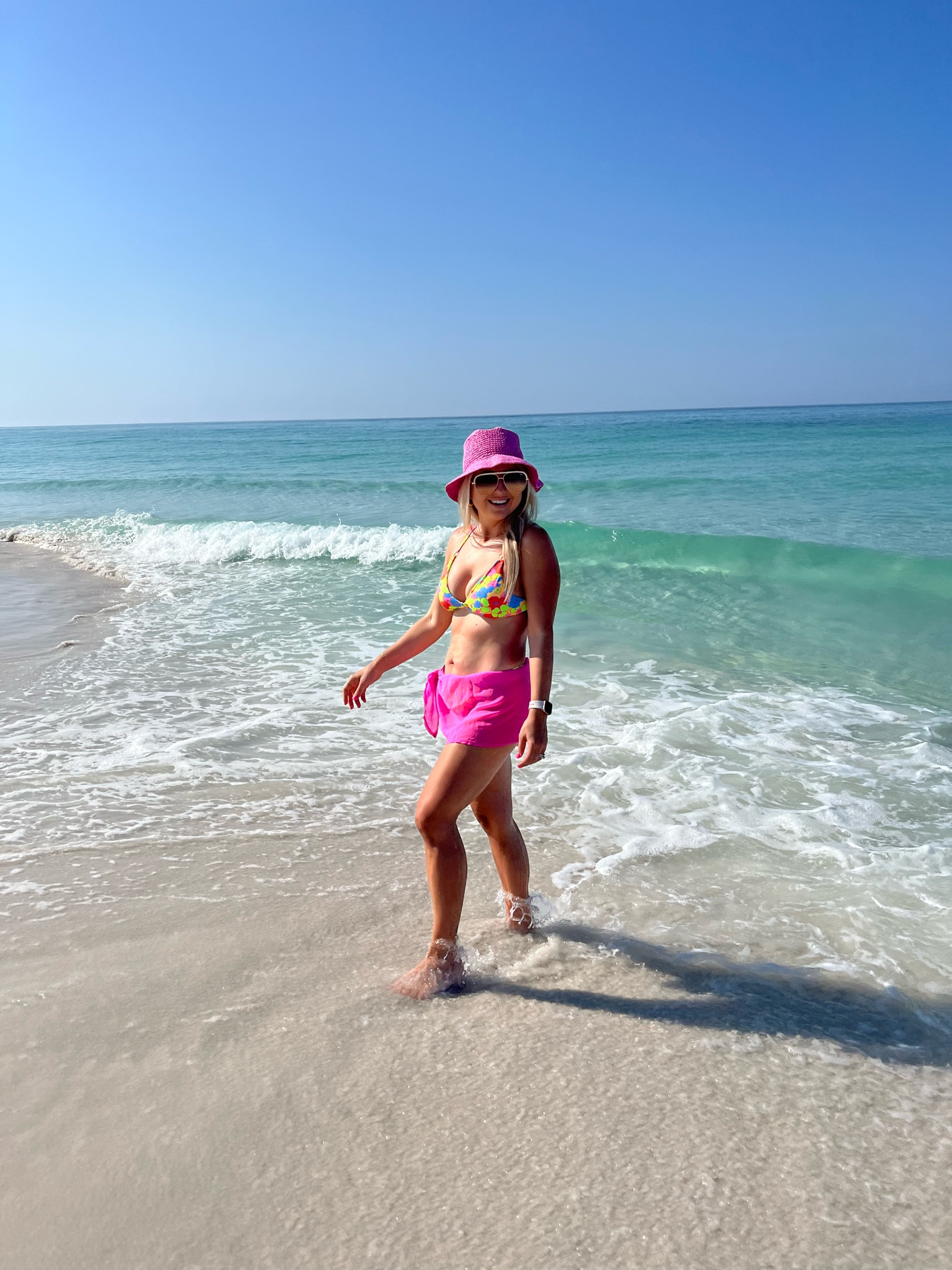 Swimsuit size small
Pink bucket hat
Pink cover up
Quay sunglasses 

#LTKunder100 #LTKswim #LTKtravel