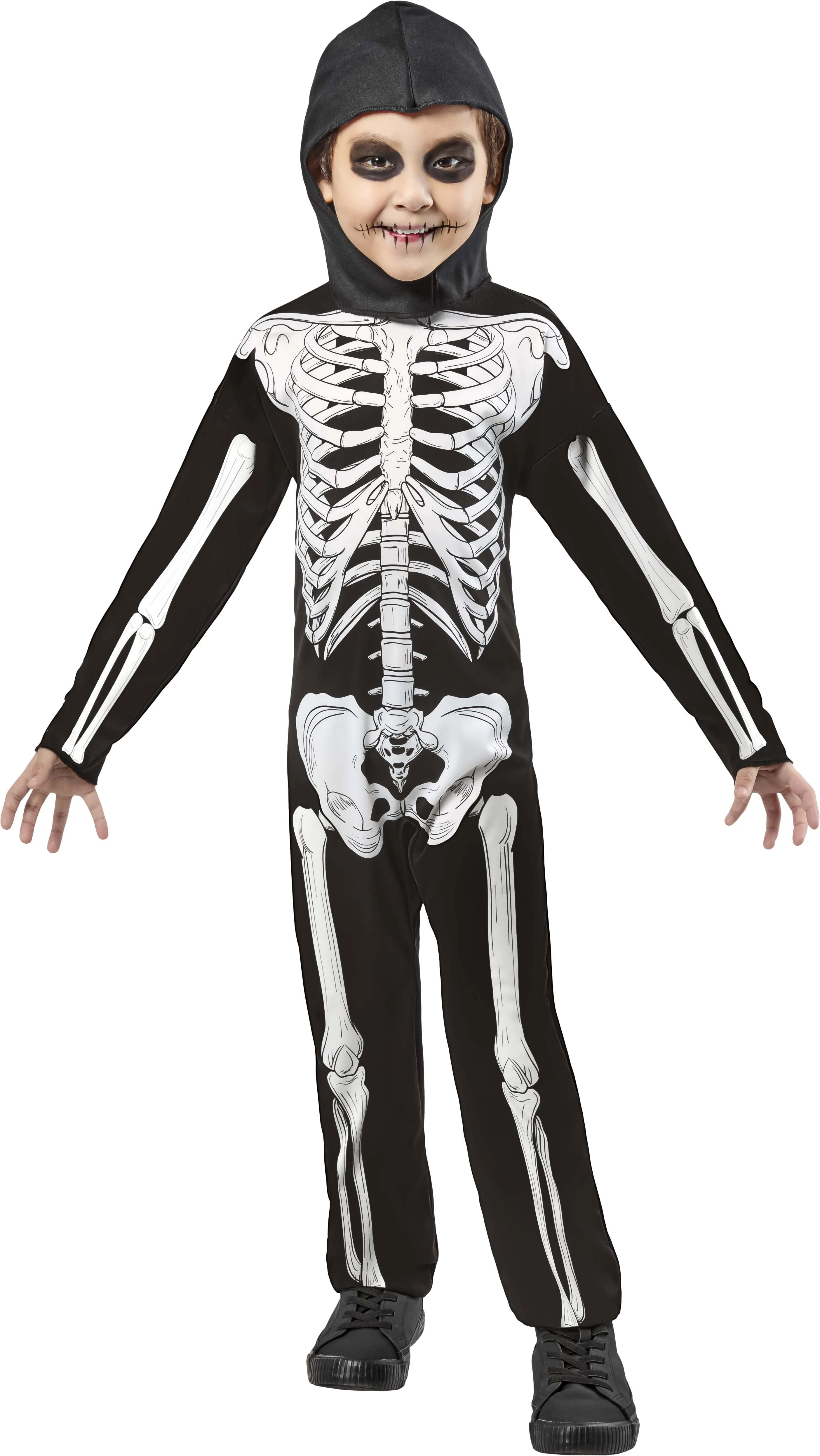 Skeleton Halloween Costume for Children, Boys Size S (6/7), by Way to Celebrate | Walmart (US)