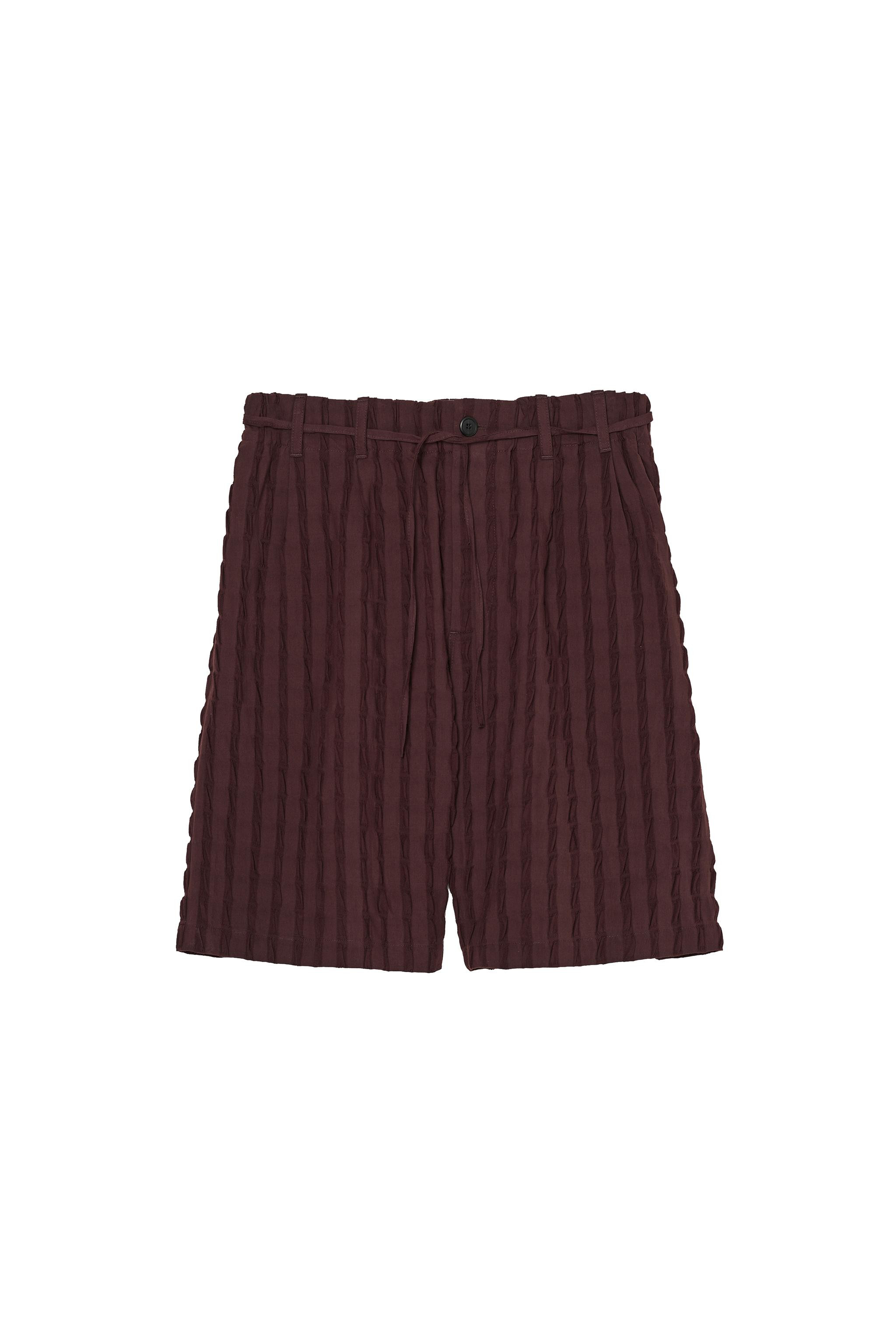 BELTED JACQUARD STRIPED SHORTS | Zara US