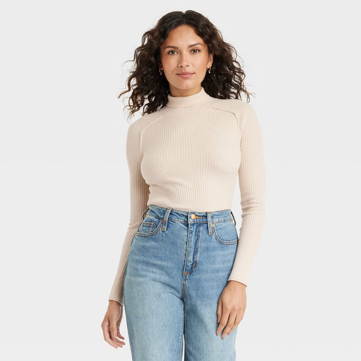 Women's Shrunken Rib Turtleneck Pullover Sweater - Universal Thread™ | Target