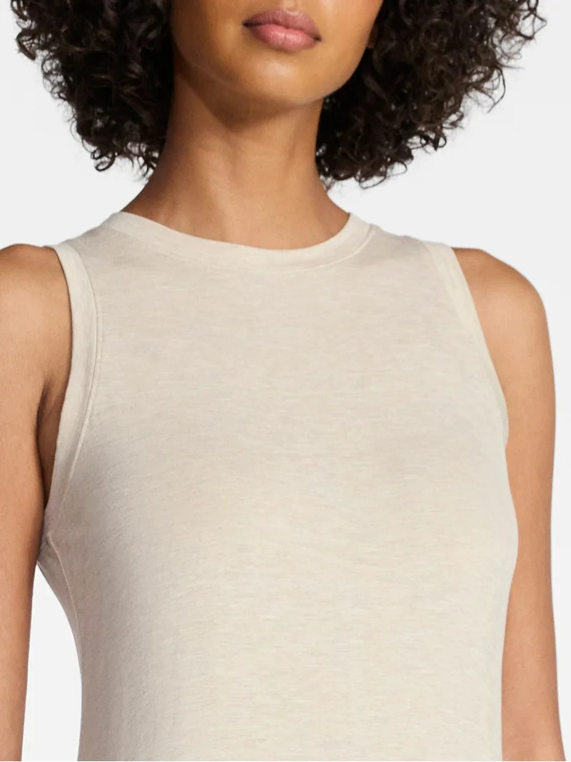 Time and Tru Women's Sleeveless Midi Column Dress, Sizes XS-XXXL | Walmart (US)