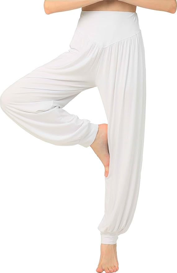 Hoerev Brand Super Soft Modal Spandex Harem Yoga Pilates Pants | Amazon (US)