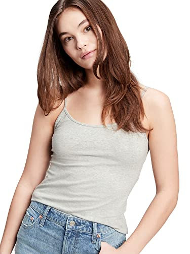 GAP Womens Fitted Cami Light Heather Grey | Amazon (US)