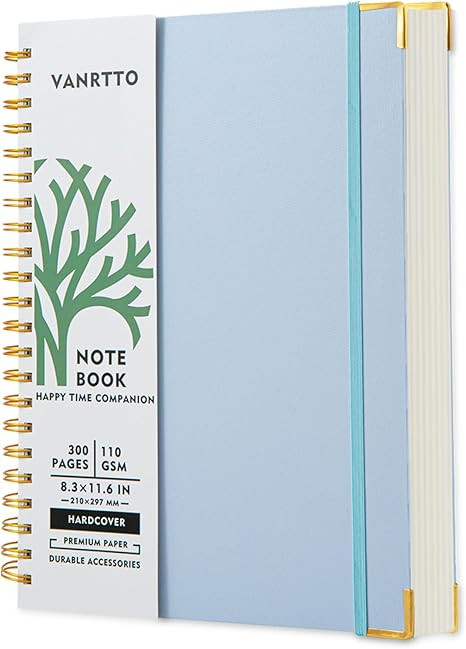 Hardcover Spiral Notebook, 8.5 x 11 IN Notebooks College Ruled, 110 GSM Thick Lined Paper Noteboo... | Amazon (US)