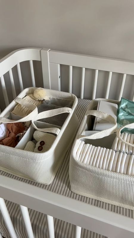 Diaper caddy from my nursery and similar options #neutral