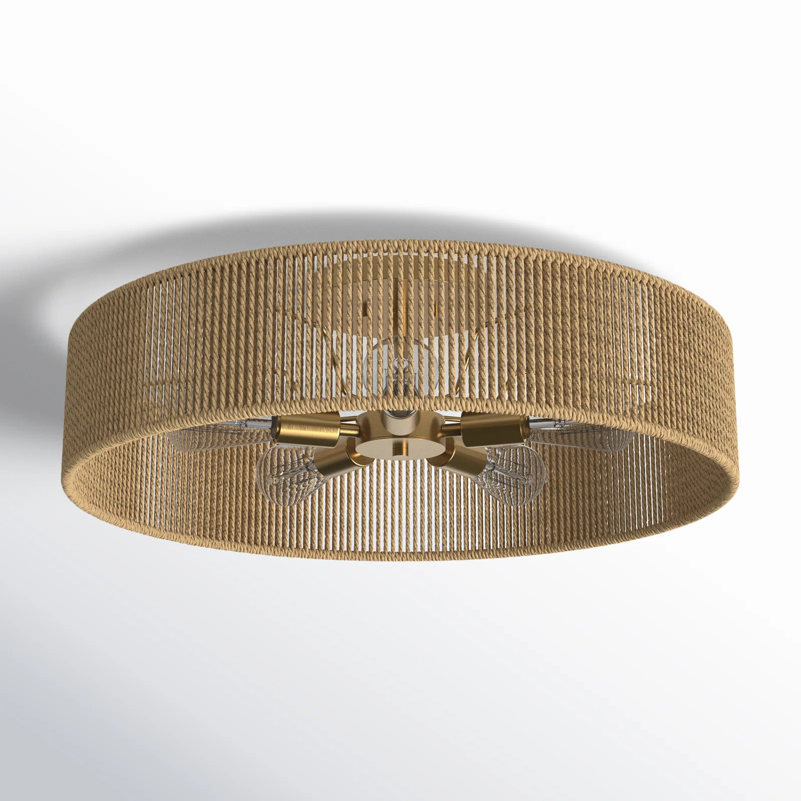 Birch Lane™ Julep 5-Light Ceiling Light in Warm Brass and Rope & Reviews | Wayfair | Wayfair North America