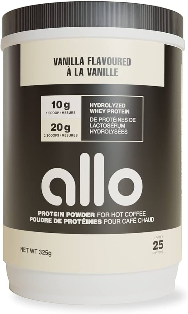 Allo Vanilla High Protein Powder Tub for Hot Coffee | Gluten-Free, Clump-Free, Sugar-Free | 20 Gr... | Amazon (CA)