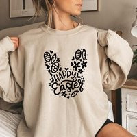 Happy Easter Sweatshirts, Cute Sweatshirt, Bunny Lover Rabbit Family | Etsy (US)
