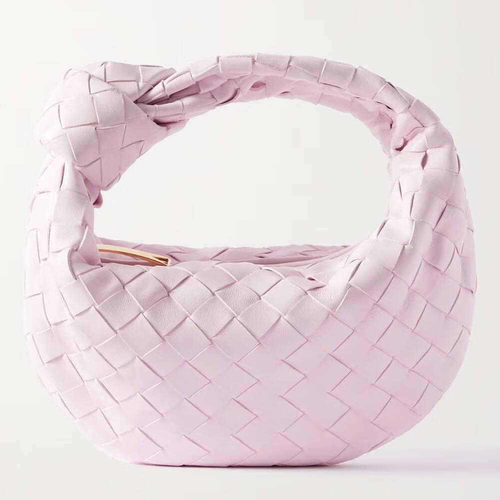 Mini Leather Tote Bag Women Handbag Woven Handmade Hobo Shoulder Bag | Amazon (US)