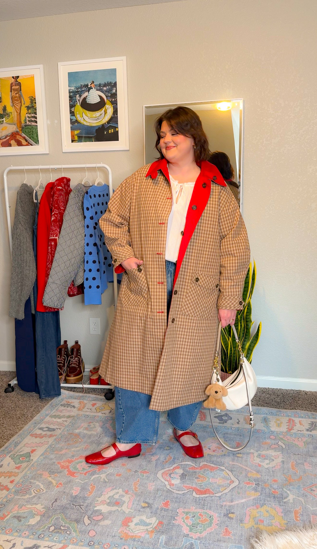 spring ootd with my new damson madder trench  

 #LTKSeasonal #LTKMidsize #LTKPlusSize