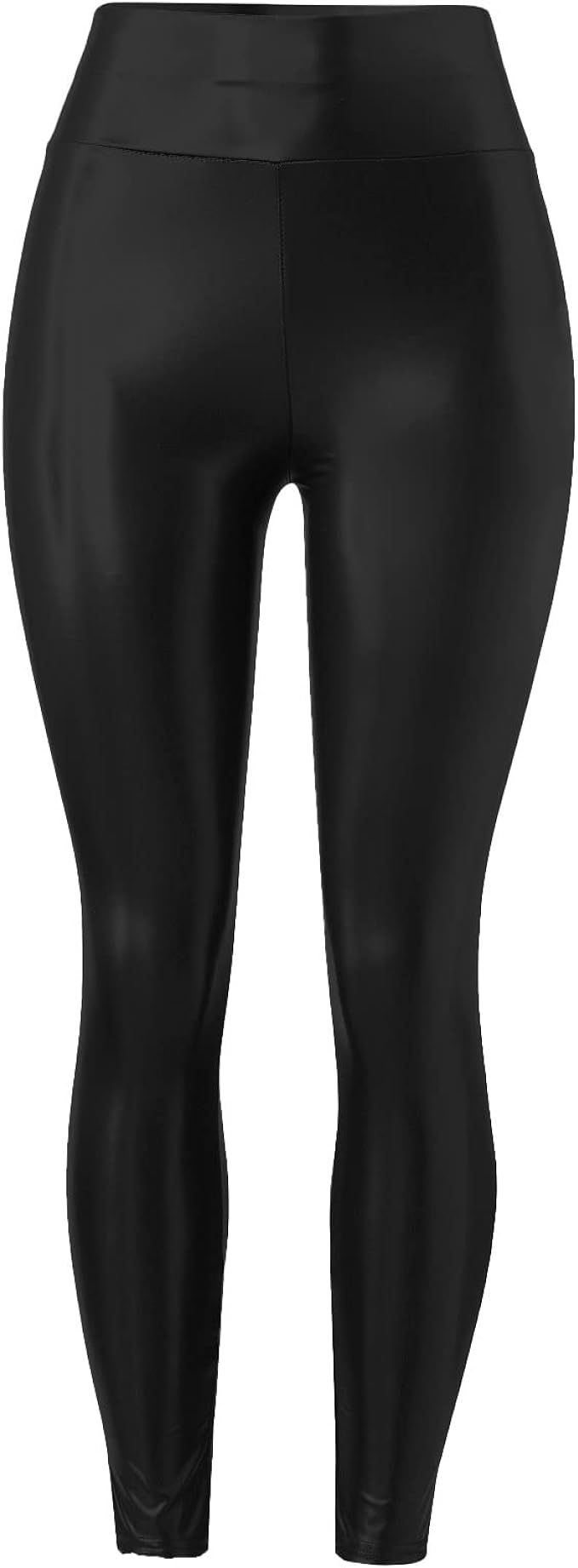 Women Faux Leather Leggings Tummy Control High Waisted Pants Dressy Seamless Sexy Tights Fashion ... | Amazon (US)