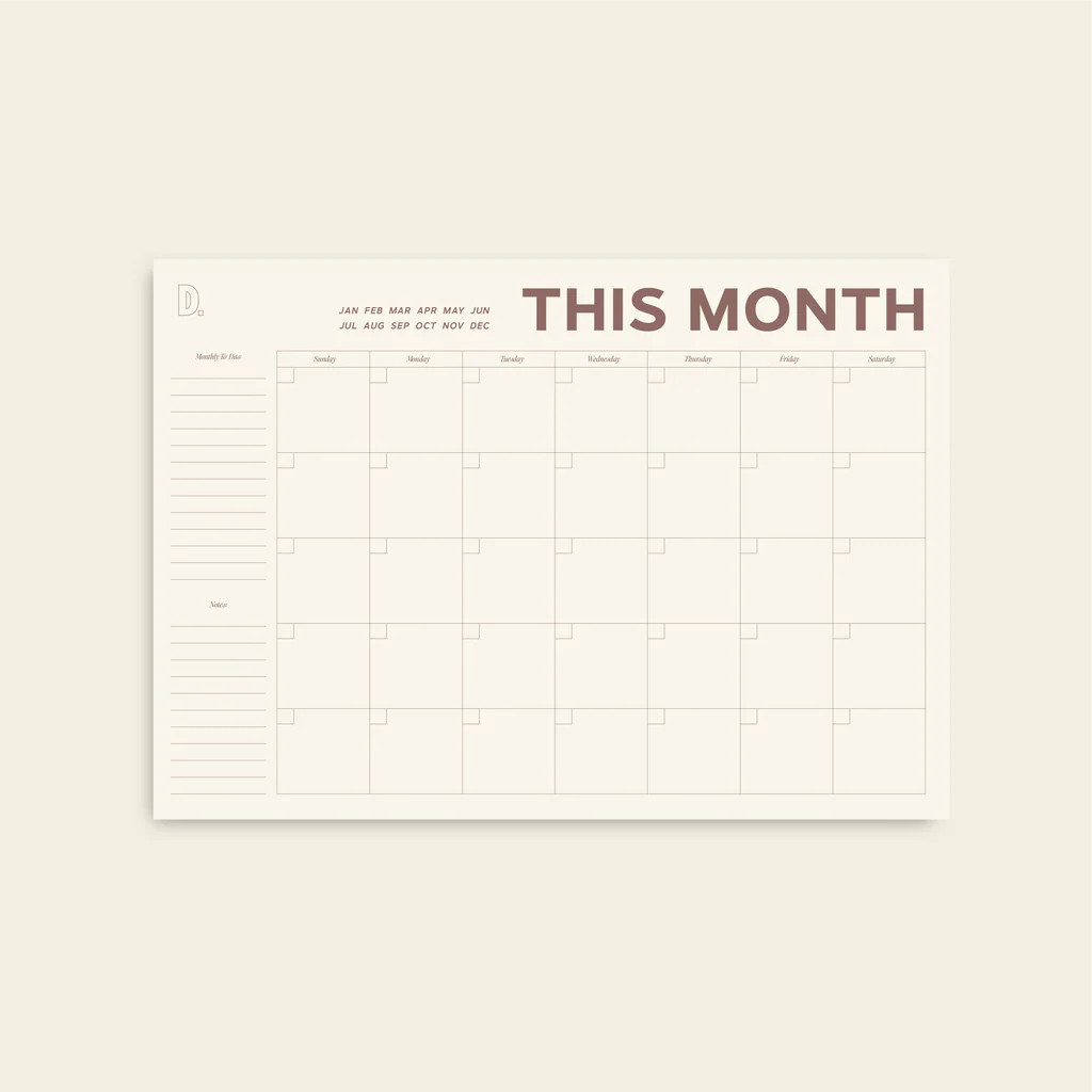 Monthly Calendar | The Dailee