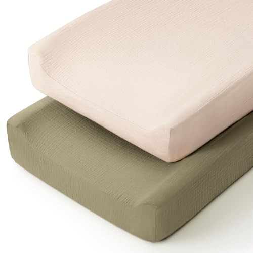 lulumoon Muslin Changing Pad Cover: Baby Diaper Changing Table Pad Cover - Changing Pad Sheets for Girls Boys | Amazon (US)