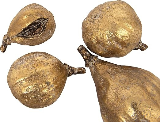 Creative Co-Op Resin Figs with Gold Finish (Set of 5 Pieces) | Amazon (US)