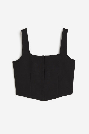 Square-neck Tank Top - White - Ladies | H&M US | H&M (US + CA)